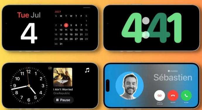 洋浦经济开发区苹果手机维修分享iOS17横屏充电待机显示有什么好处 