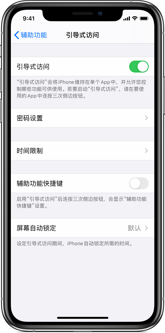 洋浦经济开发区苹果手机维修分享如何在 iPhone 上退出引导式访问 